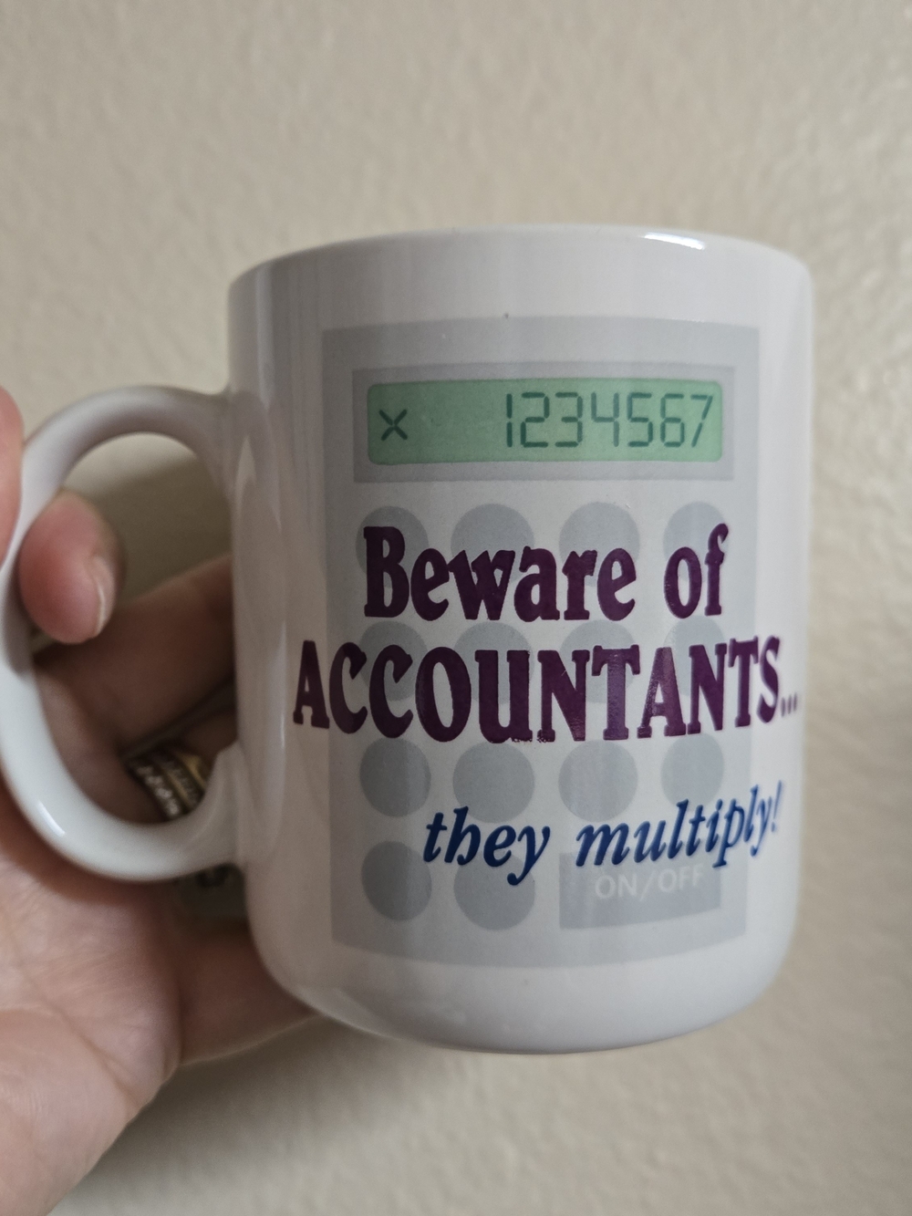 Vintage 1987 Hallmark Accountant Mug Beware Of Accountants They Multiply